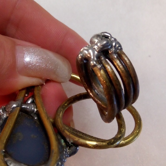 Imaginations in Glass one of a kind artisan druzy ring or pendant - Picture 4 of 6